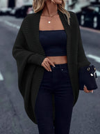 Women's Soft Drape Open Longline Christmas Cardigan