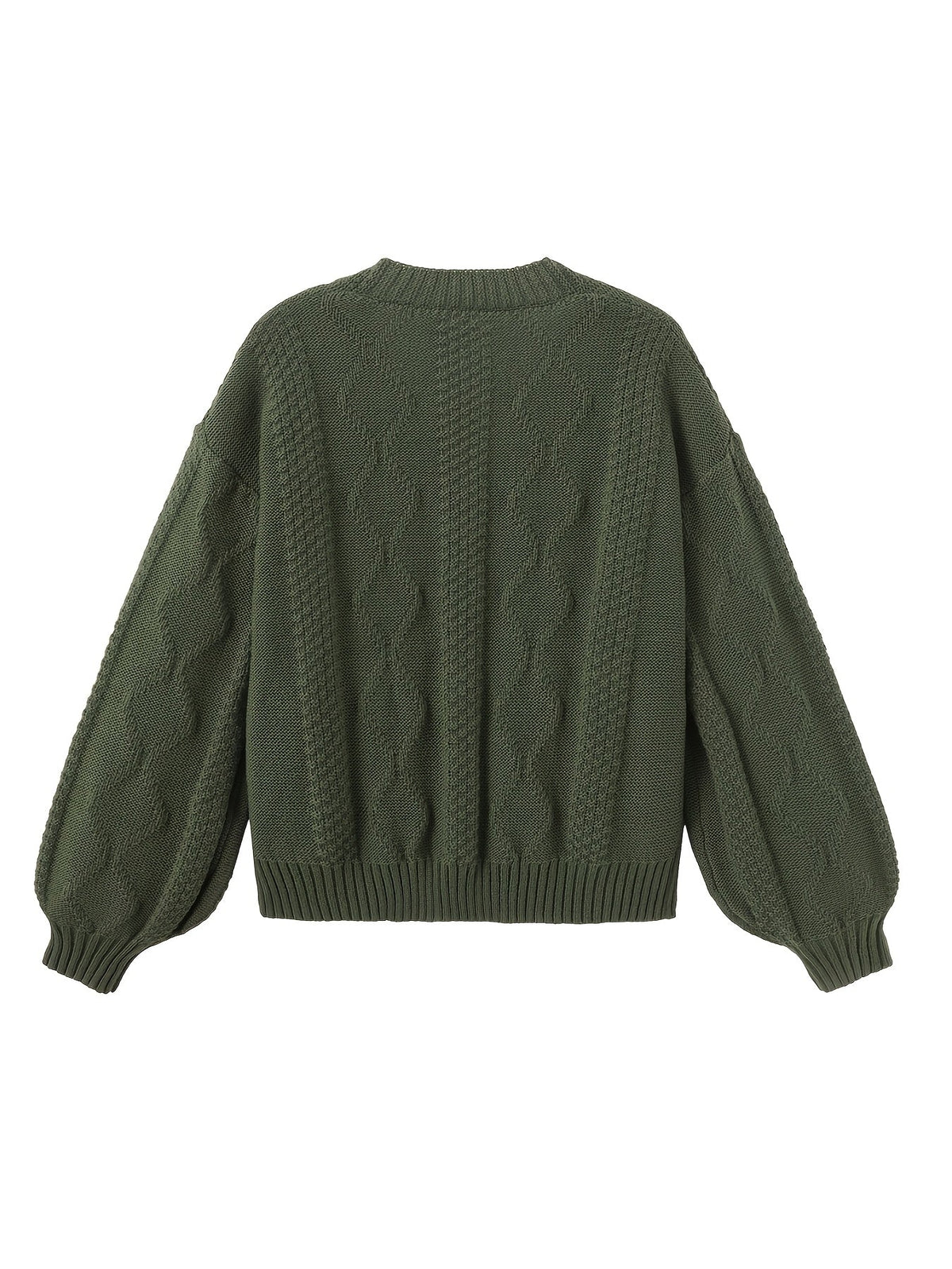 Women's Embroidered Flower Knit Cardigan with Pockets
