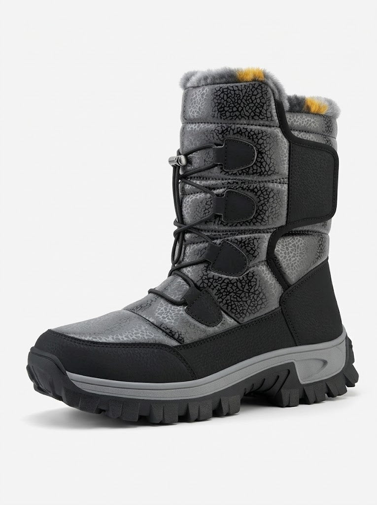 Men's Padded High-Top Winter Boots with Cosy Plush Interior