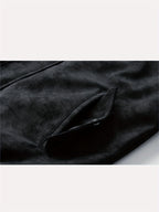 Women's Relaxed Drawstring Hood Jacket with Sleeve Pocket