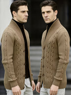 Women's Classic Cable-Knit Buttoned Cardigan
