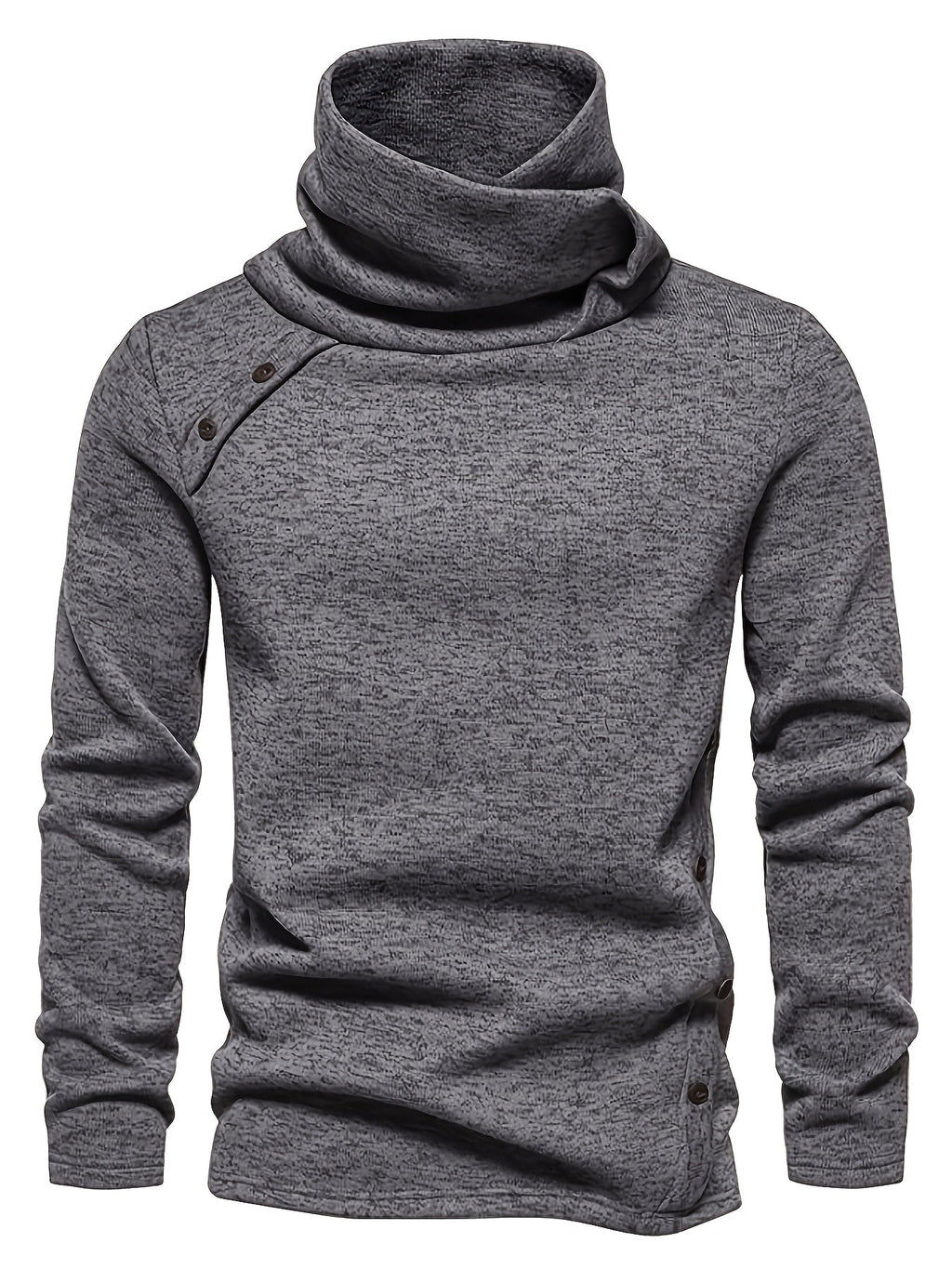 Women's Button Detail Slouch Neck Knit Jumper