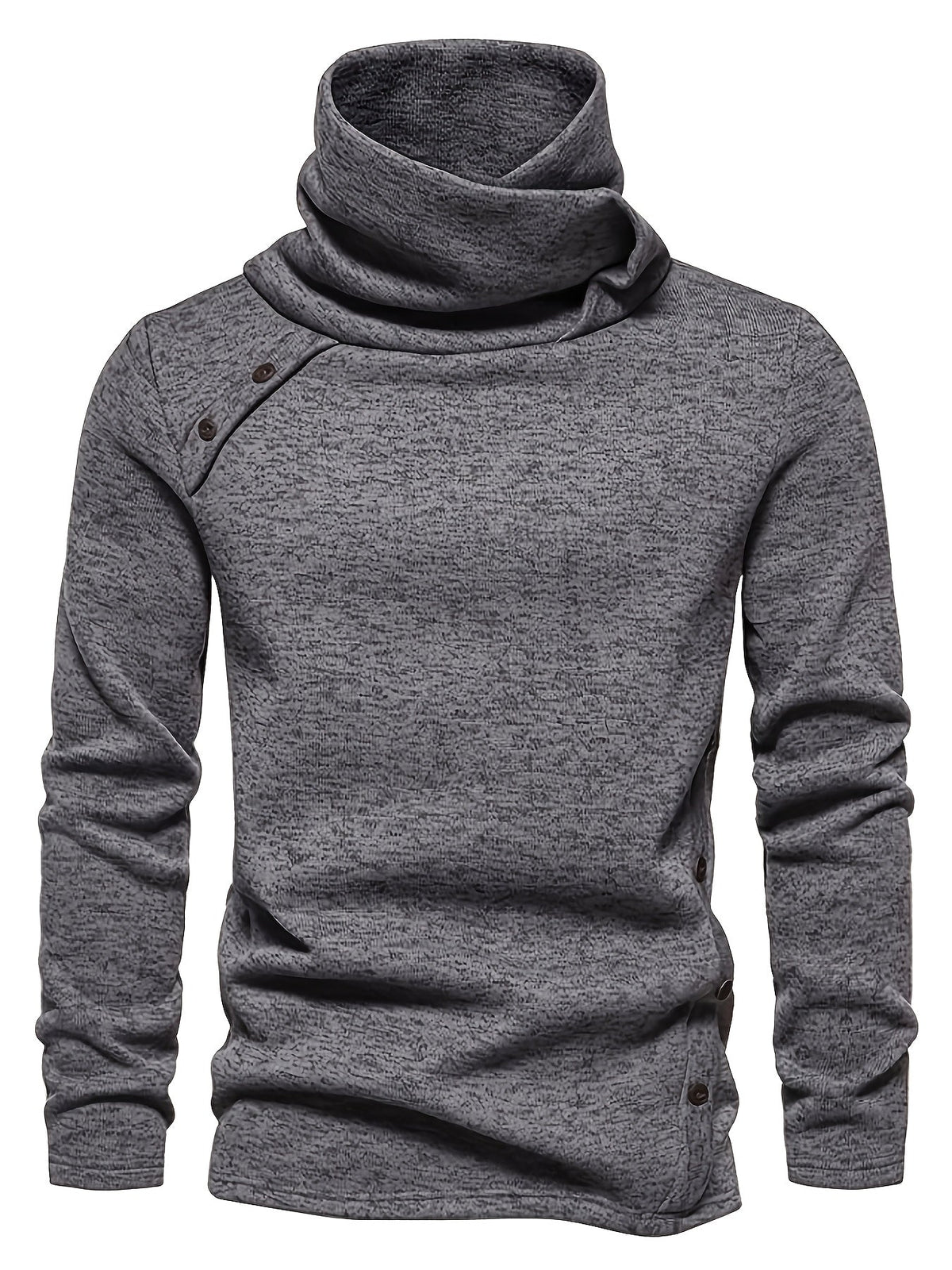 Women's Button Detail Slouch Neck Knit Jumper
