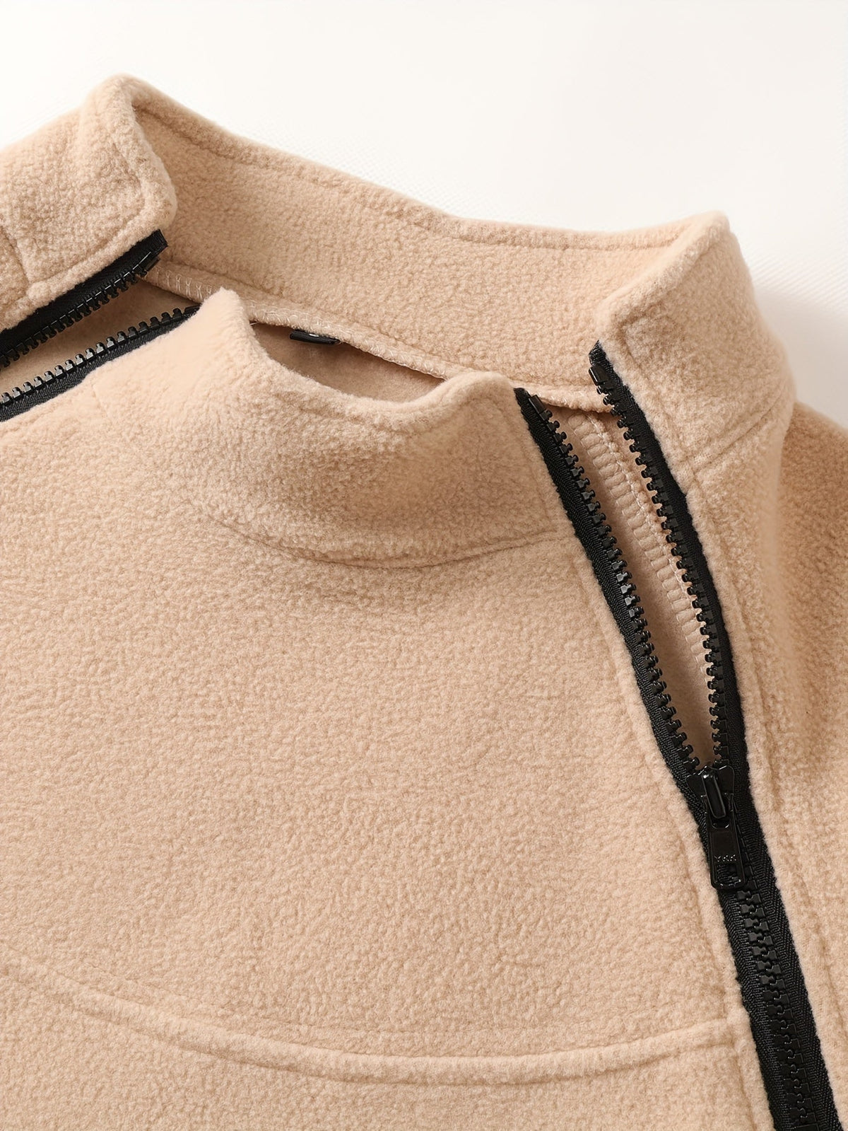 Women's Mock Neck Pullover with Zip Trim