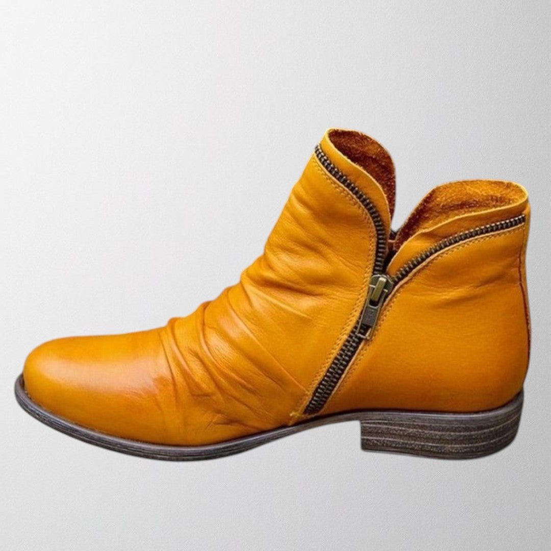 Women's Supportive Orthopedic Ankle Boots for Everyday Wear – Yellow