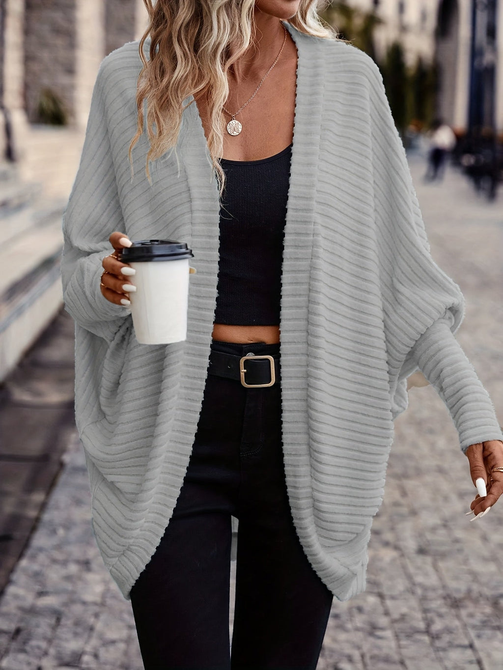 Women's Lightweight Flowing Open Cardigan