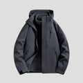 Women's Lightweight Waterproof Hooded Windbreaker with Zip Pockets – Black