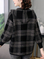 Women's Zip-Through Check Hoodie Jacket