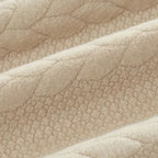 Men's Half-Zip Cable-Knit Jumper with Raised Collar
