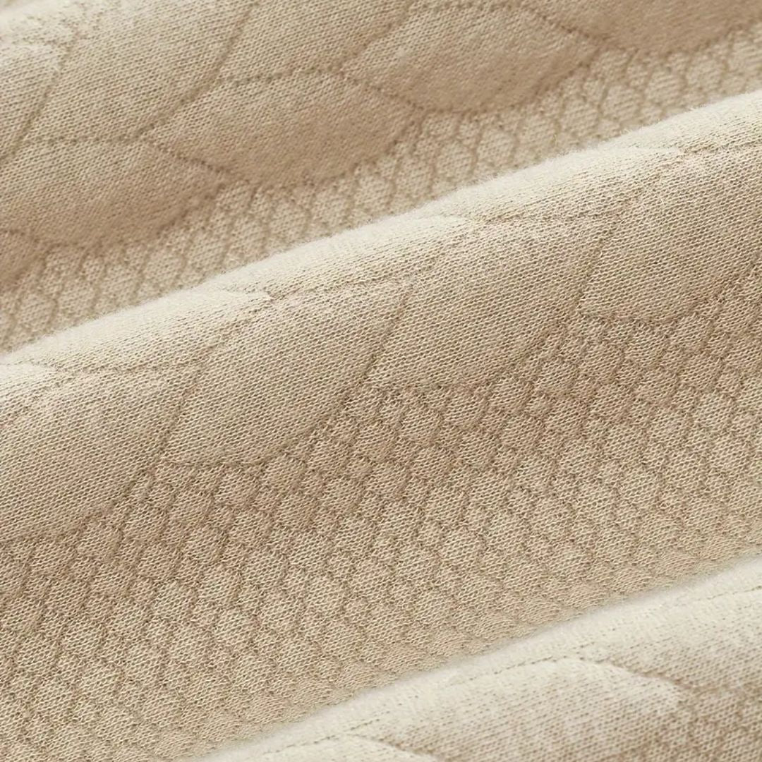 Men's Half-Zip Cable-Knit Jumper with Raised Collar