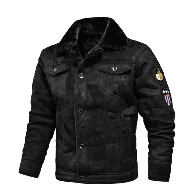 Men's Breathable Leather Jacket with a Timeless Everyday Cut – Black