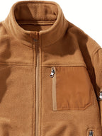 Women's Stand Collar Zip-Pocket Utility Jacket