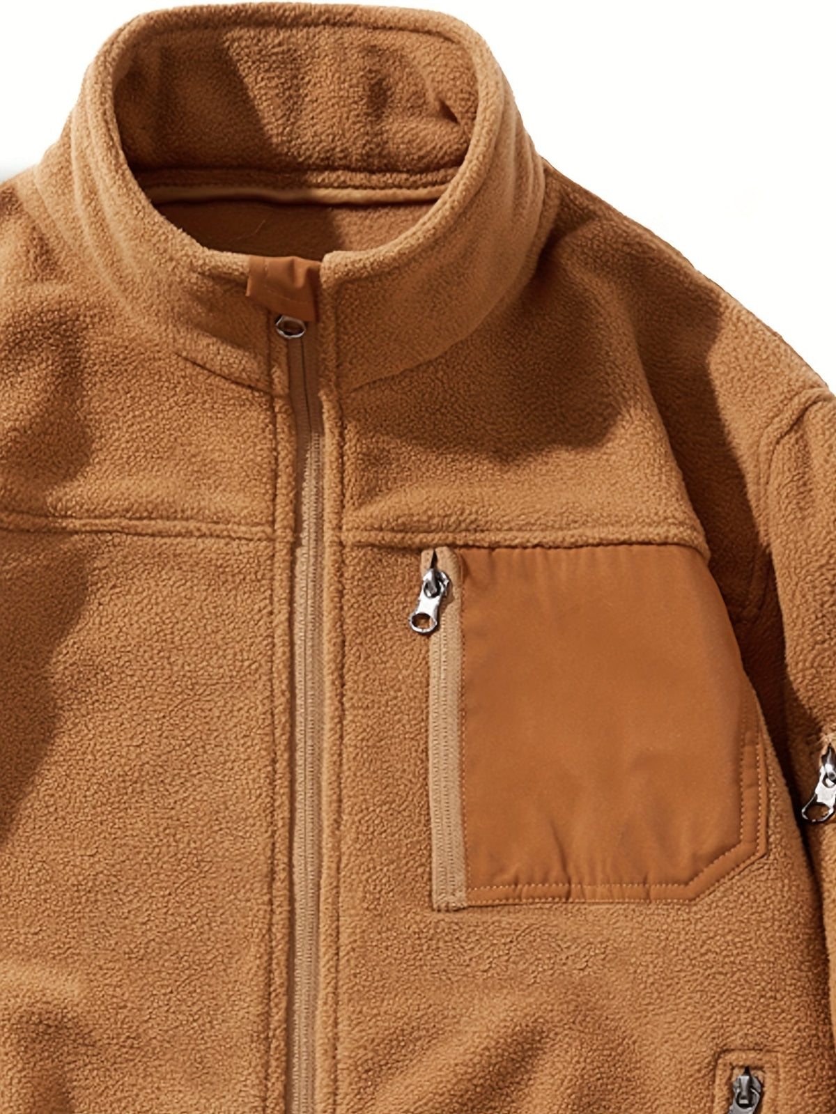 Women's Stand Collar Zip-Pocket Utility Jacket