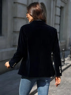 Women's Soft Velvet Blazer for Evenings Out
