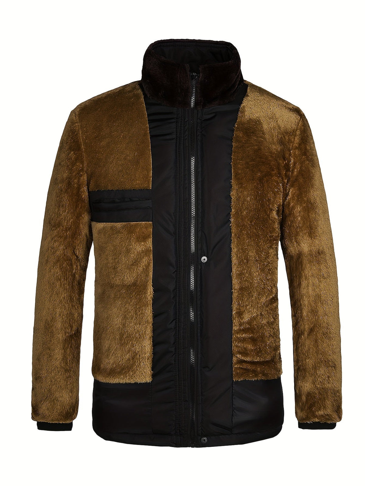 Women's Black Plush-Lined Insulated Hooded Winter Coat