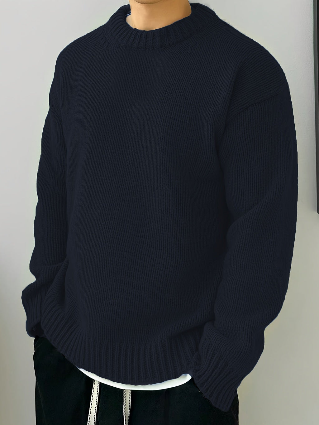 Women's Soft Knit Dropped Shoulder Crew Jumper
