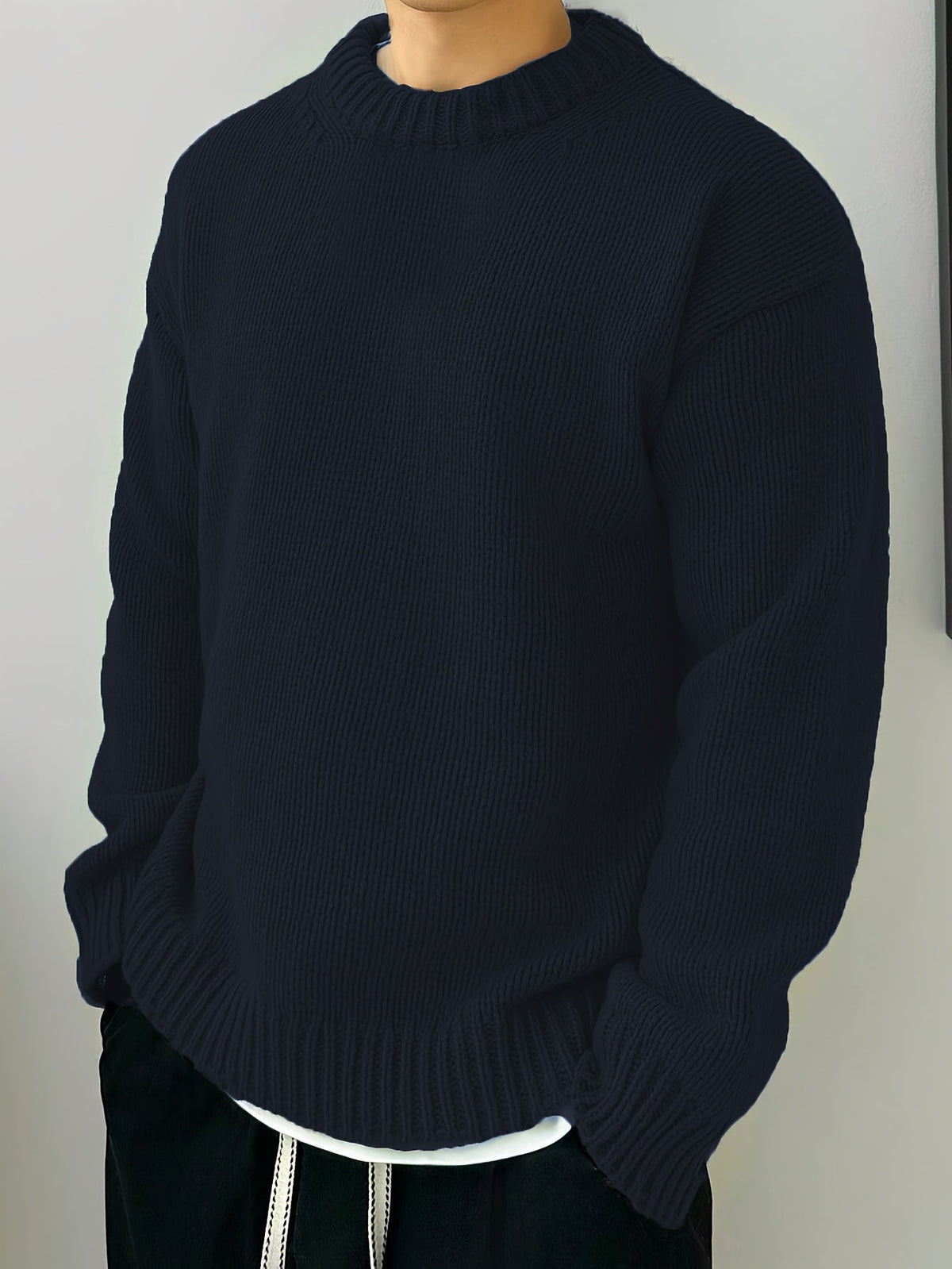 Women's Soft Knit Dropped Shoulder Crew Jumper