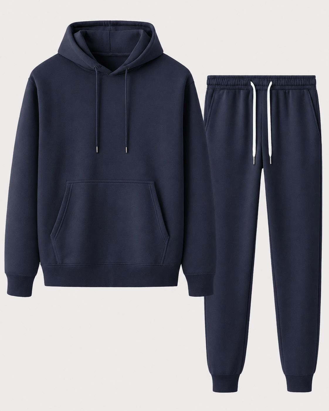 Men's Relaxed Tracksuit with Pullover Hoodie and Joggers – Dark Blue