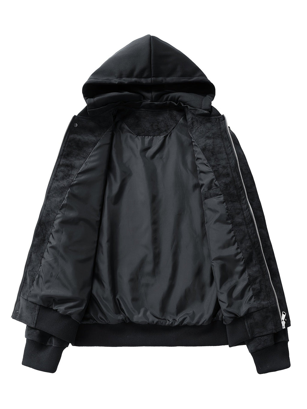 Women's Relaxed Drawstring Hood Jacket with Sleeve Pocket