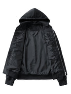 Women's Relaxed Drawstring Hood Jacket with Sleeve Pocket