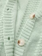 Women's Embroidered Flower Knit Cardigan with Pockets