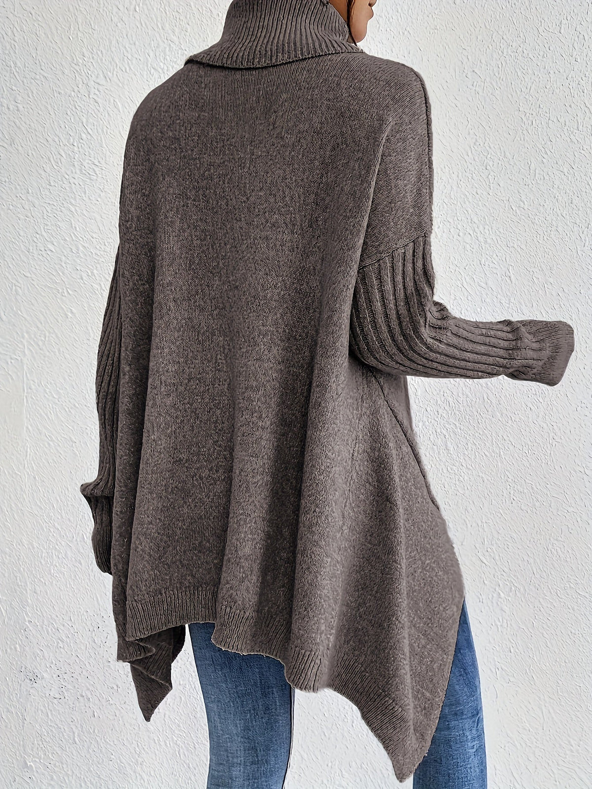 Women's Longer Length High Neck Soft Jumper