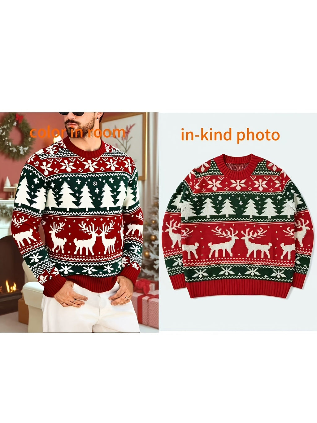 Women's Thick Knit Christmas Jumper with Classic Winter Motifs
