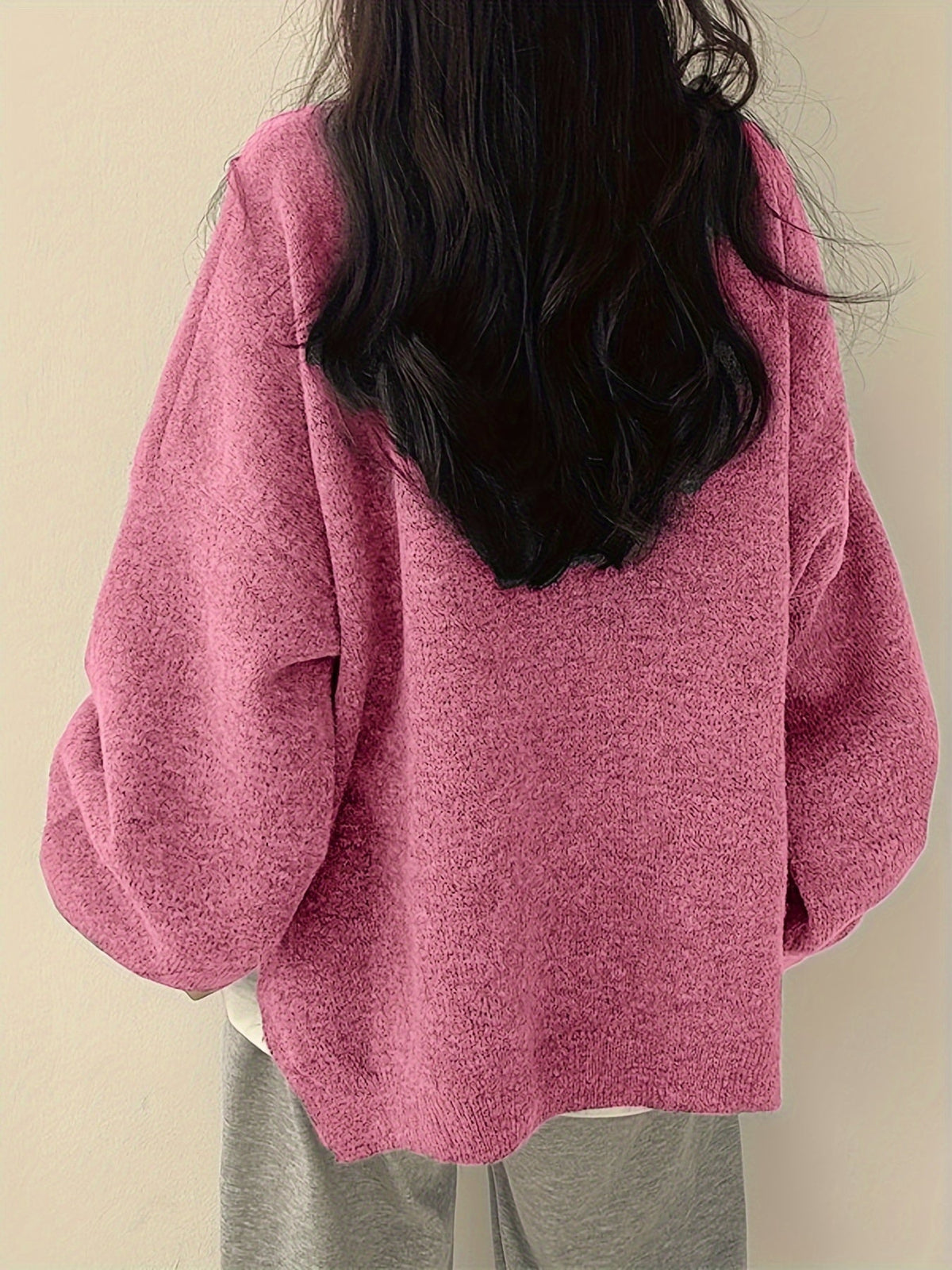 Women's Chunky Warm Round Neck Pullover Jumper