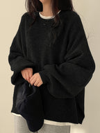 Women's Chunky Warm Round Neck Pullover Jumper
