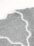 Women's Two-Tone V-Neck Knit Jumper