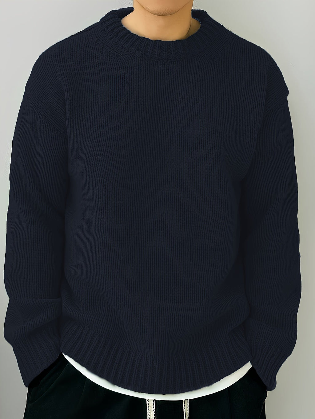 Women's Soft Knit Dropped Shoulder Crew Jumper