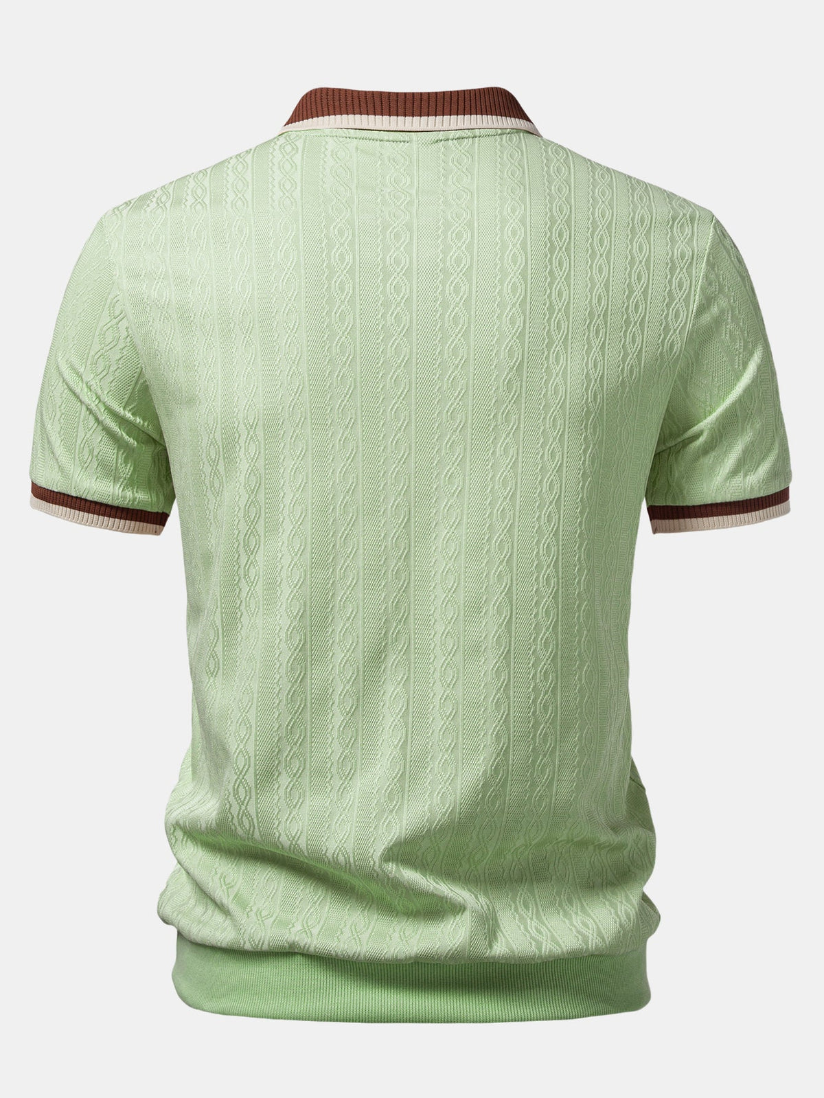 Men's Tailored Knit Polo with Quarter-Zip Collar