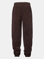 Men's Corduroy Hooded Tracksuit with Tapered Jogger Cuffs
