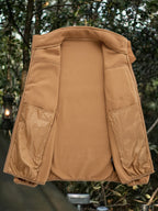 Women's Stand Collar Zip-Pocket Utility Jacket