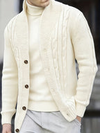 Women's Classic Cable-Knit Buttoned Cardigan