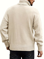 Women's Plus Size Cable Pattern Roll Neck Jumper