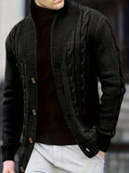 Women's Classic Cable-Knit Buttoned Cardigan