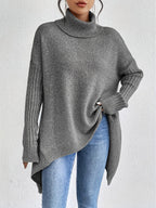 Women's Longer Length High Neck Soft Jumper