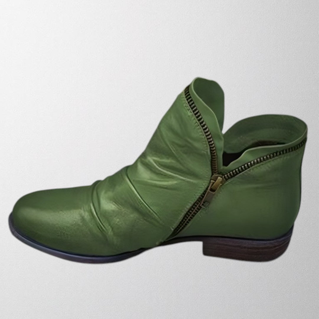 Women's Supportive Orthopedic Ankle Boots for Everyday Wear – Green