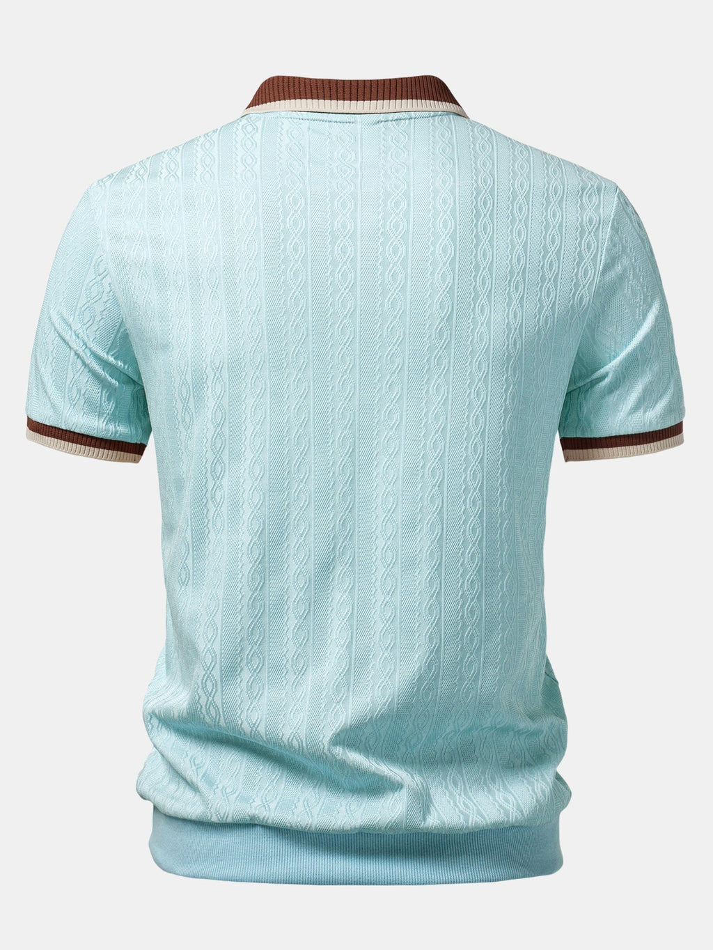 Men's Tailored Knit Polo with Quarter-Zip Collar