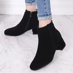 Women's Chelsea Ankle Boots with Low Block Heel