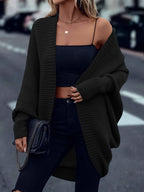 Women's Soft Drape Open Longline Christmas Cardigan