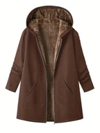 Women's Soft-Lined Hooded Zip-Up Winter Coat