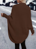 Women's Soft Drape Open Longline Christmas Cardigan