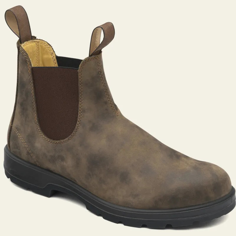 Men's Vegan Leather Chelsea Boots with Waterproof Finish – Brown