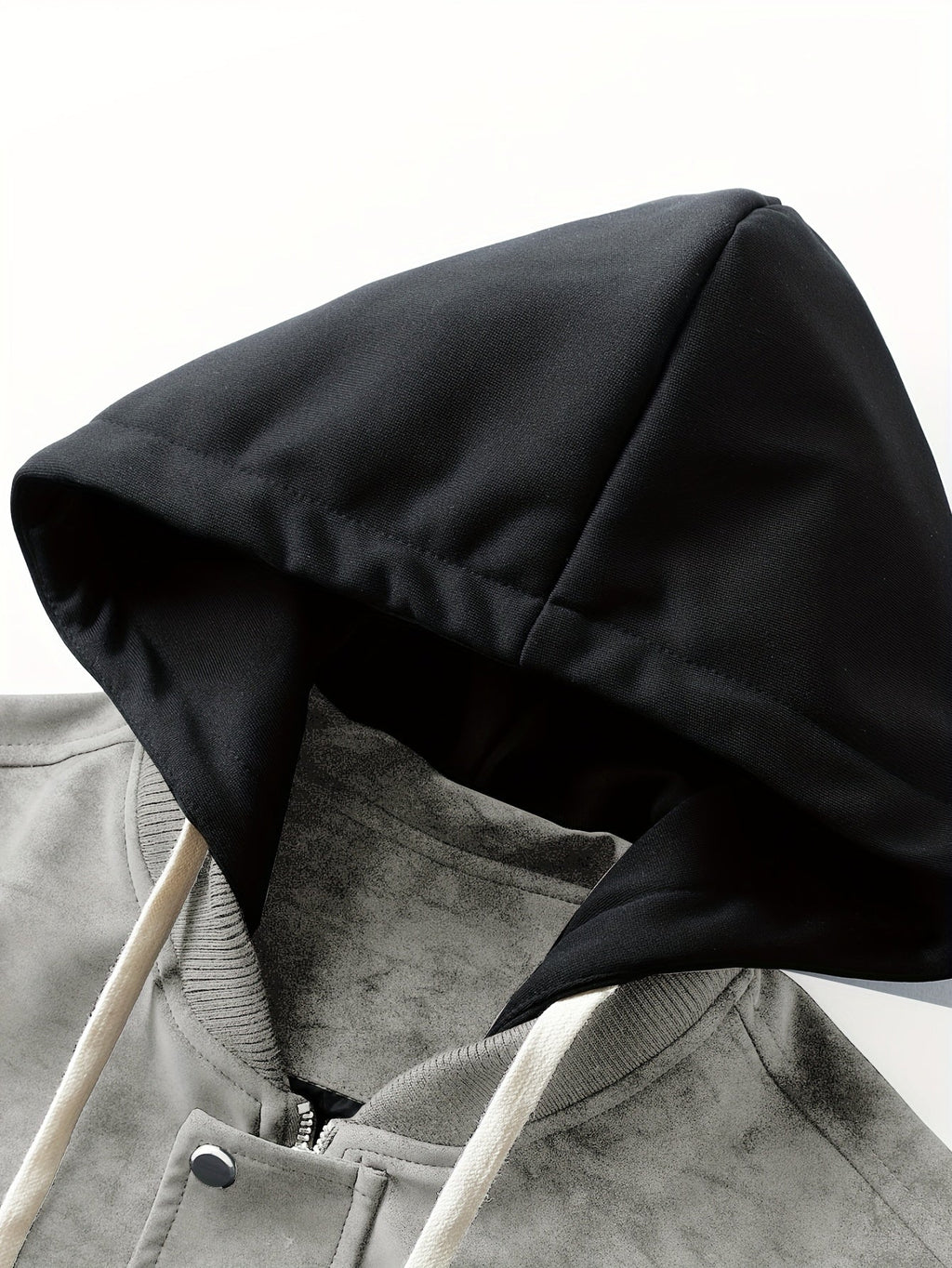 Women's Relaxed Drawstring Hood Jacket with Sleeve Pocket