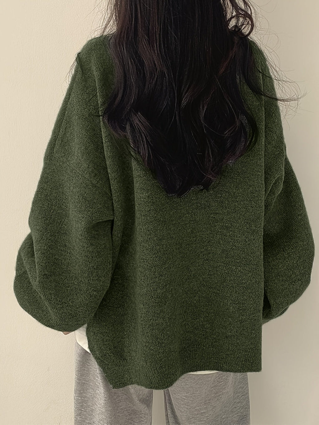 Women's Chunky Warm Round Neck Pullover Jumper
