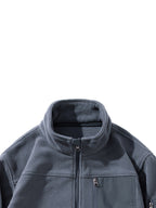 Women's Stand Collar Zip-Pocket Utility Jacket
