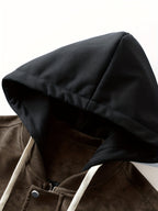 Women's Relaxed Drawstring Hood Jacket with Sleeve Pocket