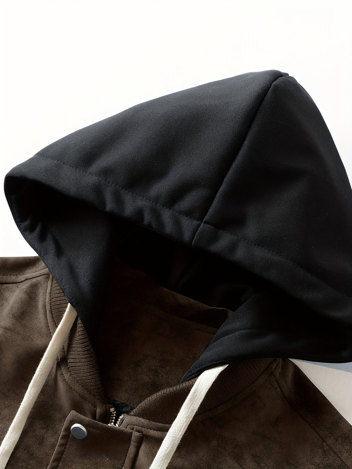 Women's Relaxed Drawstring Hood Jacket with Sleeve Pocket
